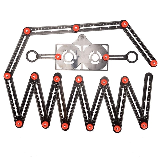 Alliage d'Aluminium Multi Angle Règle Modèle Outil Règle de Pliage pour les Outils de Disposition de Carreleurs 16 Fois
