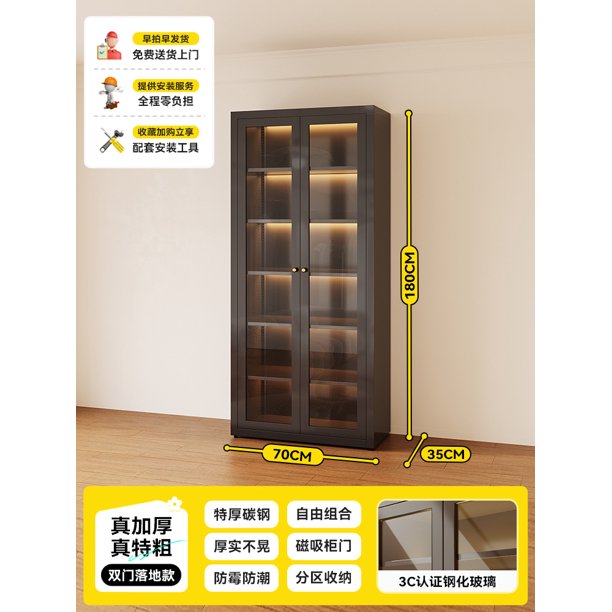 Curio China gabinetes para sala de estar Librero decoración gabinetes de exhibición de almacenamiento organizador zapato gabinete de lujo muebles de salón