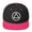Black/ Neon Pink, variant on AA NA lg Circle Triangle White Logo Clean Sober 12-step Recovery Support Gift Modern Snapback Hat (Red)