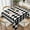 Black White, variant on Square Table Cloth, Harlequin Black White Tablecloths Washable Table Cover for Kitchen Dinning Party Tabletop Modern Decoration,52inch