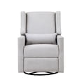 thumbnail image 3 of Pemberly Row Wood Swivel Glider Recliner with Pillow in Blanco White, 3 of 8