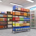 thumbnail image 2 of UBesGoo 5-Tier Steel Shelving Unit with Wheels, 46"W  Storage Shelving Rack, Heavy Duty Adjustable Wire Shelf, 46"W x 72" H x 18" D, 2 of 14