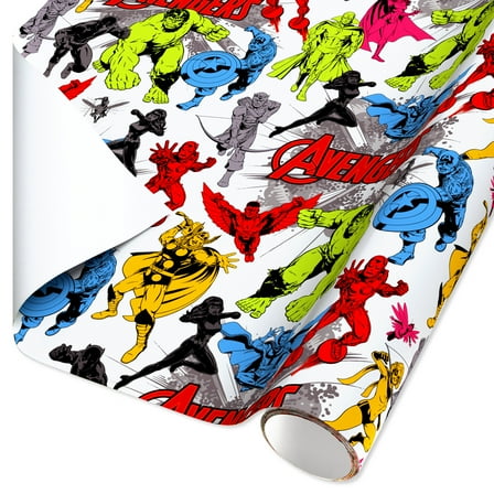 American Greetings 20 sq. ft. Avengers Wrapping Paper for Birthday (1-Roll)