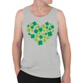 thumbnail image 2 of Shamrock Heart Lucky Clover St. Patricks Day Design Men's Tank Top, 2 of 3