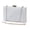 Silver, variant on DRESSY SHIRRED GLITTER FABRIC CLUTCH BAG, SUZIE (Black)