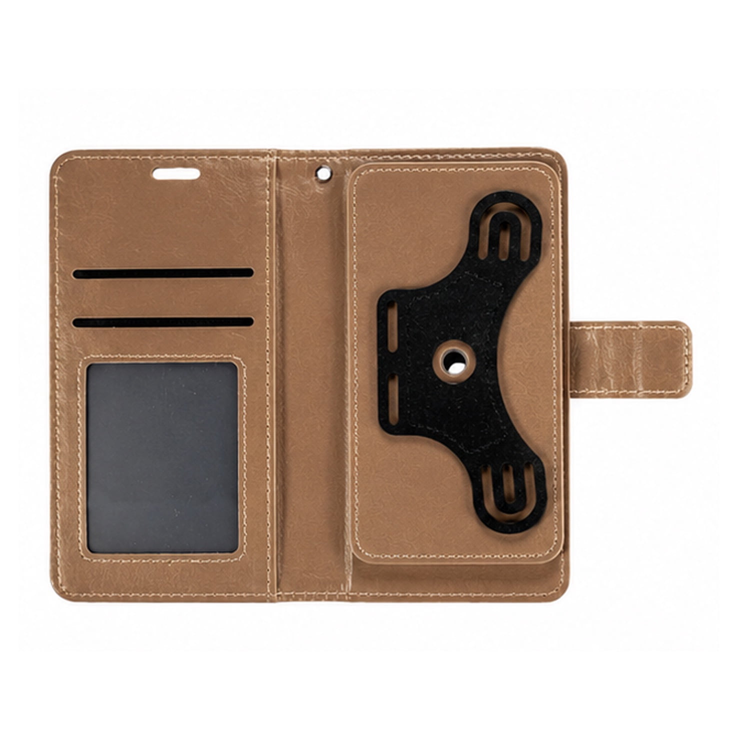 UWC-Small (4.5"-4.8") Universal Phone Wallet Cover with Adjustable Swivel Stand - Gold