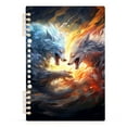 thumbnail image 2 of Wolves Fight Ring Binder Notebook Journey Note Diary College Ruled Spiral Notebook Study Loose Leaf Paper A5 60 Pages, 2 of 8