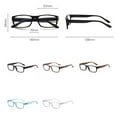 thumbnail image 2 of 5 Pairs Blue Light Blocking Reading Glasses Spring Hinge Rectangle Reader 0~4.0, 2 of 2