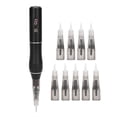 thumbnail image 2 of Máquina de Microblading semipermanente recargable, Cartucho de aguja, pluma de tatuaje MTS, enchufe estadounidense de 100-240V (negro), 2 of 8