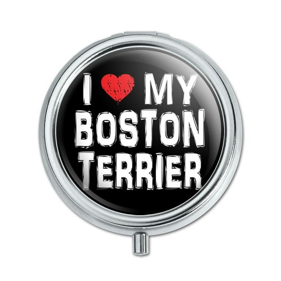 I Love My Boston Terrier Stylish Pill Box