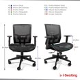 thumbnail image 4 of Silla Ejecutiva Caselli Negra Malla Alta I Seating con Diseño Ergonómico y Base Reforzada, 4 of 4