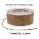 thumbnail image 2 of Nylon Hilo Cordel Rebordear Cordón 1,6mm Extrafuerte Trenzado Nylon Artesanía Cuerda para Pulseras Joyería Fabricación Bricolaje Artesanía 16M/52 Pies, Claro Marrón, 2 of 7