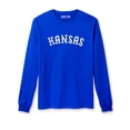 thumbnail image 3 of Daxton Retro Kansas Arch Font Long Sleeves T Shirt Soft Medium Weight Cotton, 2Pk Royal White Hgray Royal, 1XL, 3 of 5