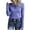 Blue, variant on Women's Long Sleeve Henley T-Shirts Fall utton Ribbed Knit Slim Fit Casual Basic Tops Blouse
