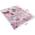 thumbnail image 4 of Pink Breast Cancer Blanket,Comfortable Soft Lamb Wool Throw Blanket,All Season,Warm Lightweight Blankets for Sofa Bed Couch Living Room Chair,60"x80", 4 of 4