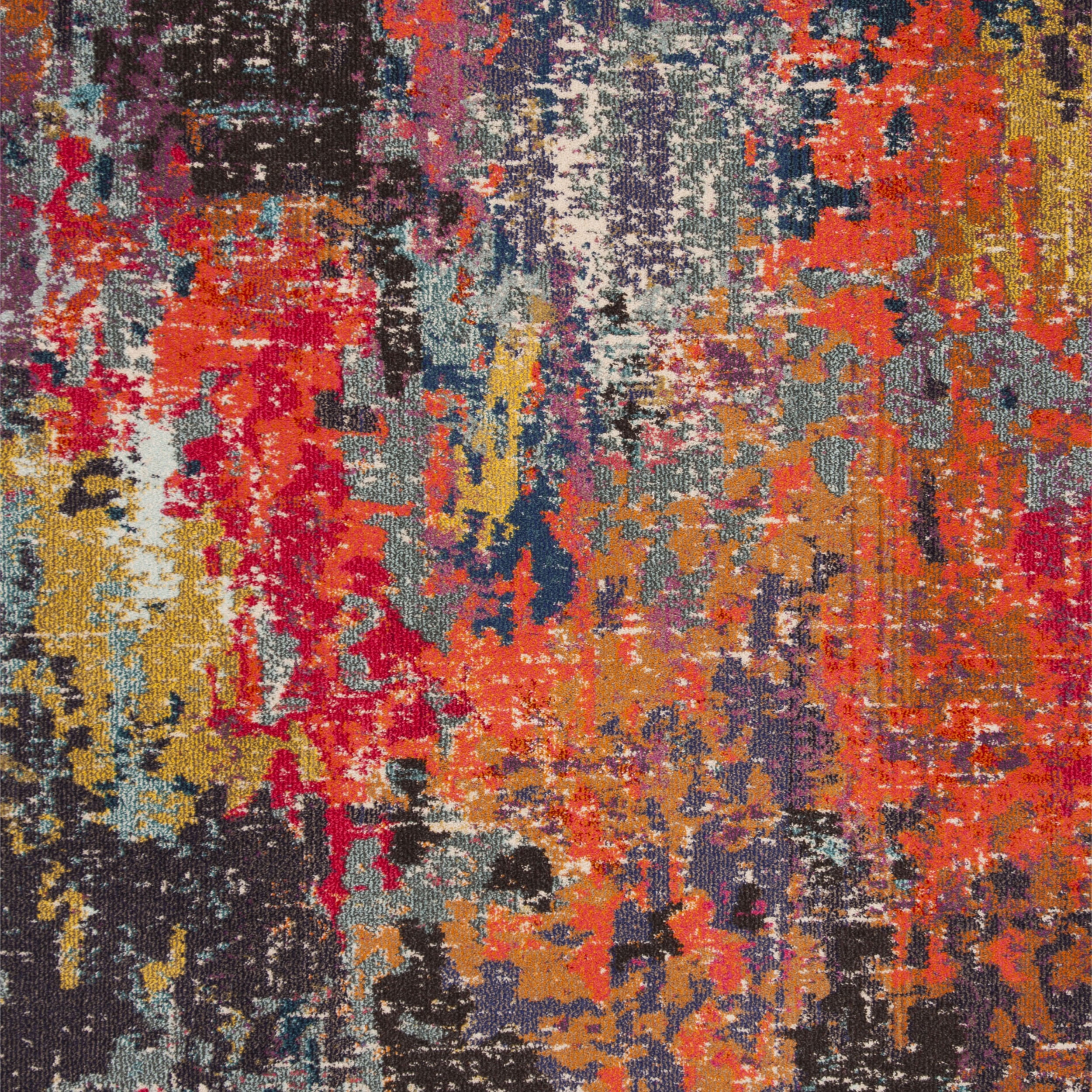 SAFAVIEH Monaco Hester Abstract Area Rug, Blue/Orange, 5'1" x 7'7"