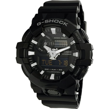 Black Rubber Watch - Casio Women's G-Shock GA700-1B Black Rubber Quartz Sport Watch