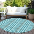 thumbnail image 6 of Addison Rugs Chantille Indoor/Outdoor Transitional Geometric, Abstract Teal Washable Round Rug, 8' x 8', 6 of 6