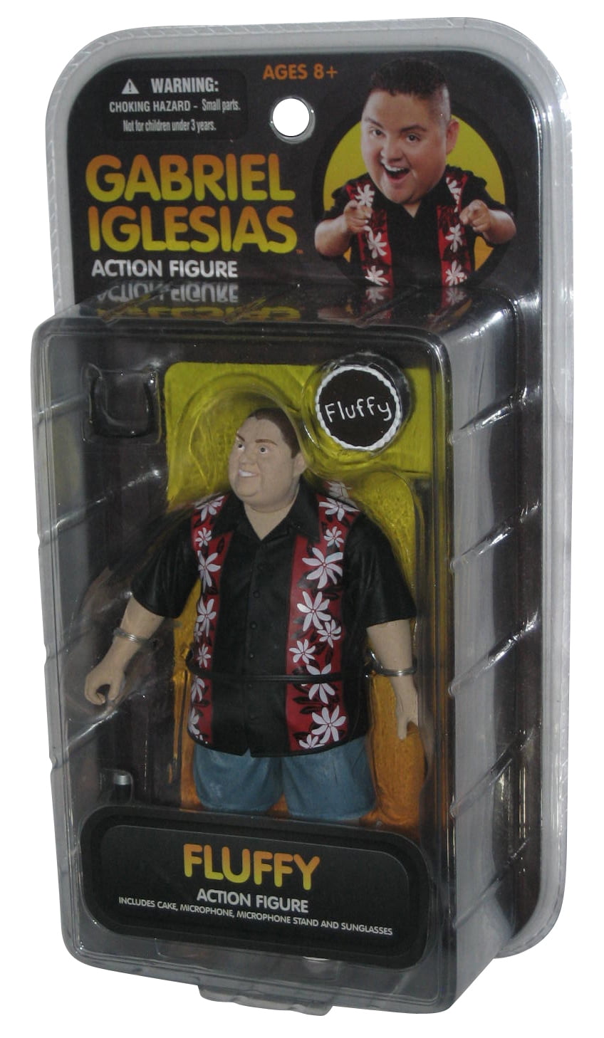 Gabriel Iglesias Fluffy 12 Mezco Action Figure W Cake Microphone Stand Sunglasses Walmart Com