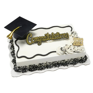 Blue Graduation Cap Cut Out Cake