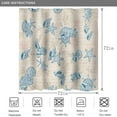 thumbnail image 6 of Retro Starfish Seashell Shower Curtain, Summer Ocean Beach Theme Teal Conch Coral Ivory Vintage Bathroom Curtain Waterproof Fabric Machine Washable with 12 Hooks, 72" x 72", 6 of 6