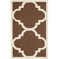 thumbnail image 4 of SAFAVIEH Cambridge Justine Geometric Quatrefoil Wool Runner Rug, Dark Brown/Ivory, 2'6" x 6', 4 of 10