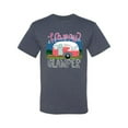 thumbnail image 3 of Happy Glamper | Fancy Camping Camper Van Caravan | Nature Lover Men's T-Shirt, Vintage Heather Blue, 4XL, 3 of 5