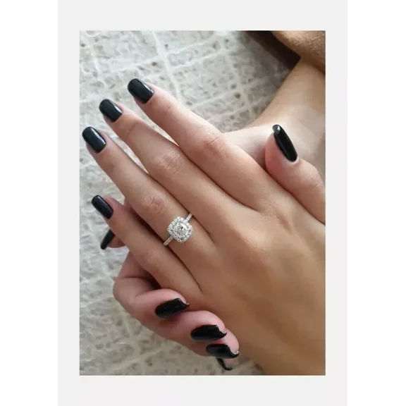 Romantic 2 CT Radiant Cut Ring Moissanite Diamond Women's Engagement Ring 14K White Gold Mother's Day Gift