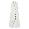 thumbnail image 5 of Shihyeh Linen Dresses for Women 2026 Casual Maxi Dress Lightweight Sleeveless Button Down Dresses V Neck Summer Beach Dresses, 5 of 6