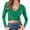 Green, variant on Crop Tops for Women Cross Front Deep V Neck Tops Long Sleeve Solid Color Shirts Casual Cute Going out Tops