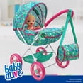 thumbnail image 2 of Cochecito de muñecas Baby Alive Deluxe Classic con corazones verdes/rosas de 46 cm, 2 of 5