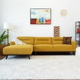 thumbnail image 2 of Narvik Dark Yellow Fabric Linen Left-Facing Living Room Corner Sectional Sofa, 2 of 7