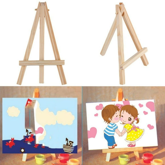 Chevalet Mini en Bois pour Enfants, Artiste Artistique, Support d'Exposition de Chevalet, Support de Présentation pour Peinture et Cartes de Nom