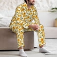 thumbnail image 7 of Sikiie Classical Cute Sunflower NO.101 Mens Pajama Set, Soft Warm Long Sleeve Sleepwear, Cozy Button-Down Pjs for Men-XX-Large, 7 of 7