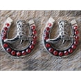thumbnail image 3 of Set Of 16 Western Screw Back Concho Red Horseshoe Boots Crystals Hilason, 3 of 4