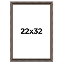 22x32 Frame Black Feather Payton Ornate Solid Wood Picture Frame Width 1.75 Inches | Interior Depth