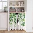 thumbnail image 6 of Country Leaves Kitchen Curtains 54 Inch Length, Watercolor Green Leaf Branches Vine Botanical Tiers Curtains for Bathroom Bedroom Cafe, Light Filtering Window Treatment Drapes 2 Panels 42"Wx54"L, 6 of 8