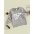 thumbnail image 3 of Bslissey Toddler Baby Boys Girls Casual Sweatshirt Long Sleeve Letter/Snowflake/Tree Print Hoodie Crew Neck Loose Pullovers Infant Spring Fall Winter Tops 0-3 Years, 3 of 9
