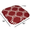thumbnail image 5 of Mirage Hexagonal Print Memory Foam Chair Pads 2 Pack Wine/White, 5 of 5