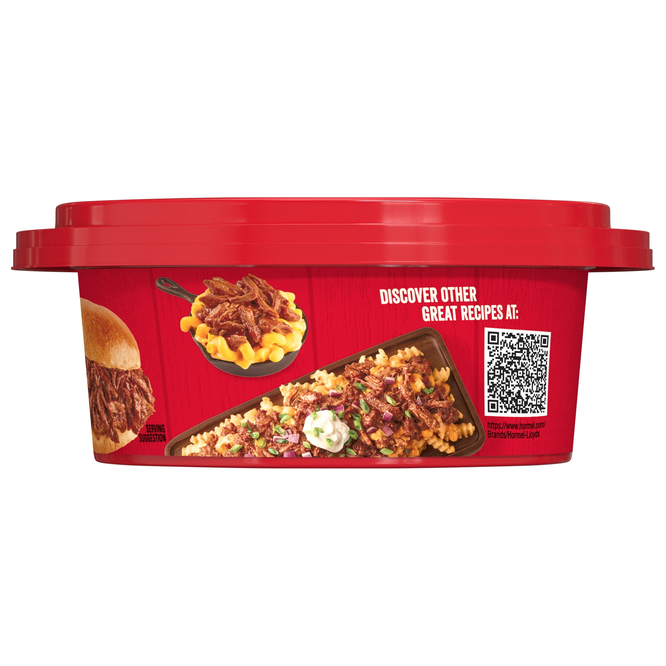 LLOYD'S Seasoned Shredded Pork, Regular, Refrigerated, 16 oz Plastic Tub