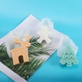 thumbnail image 3 of 3pcs Molde de Vela de Silicona de Alce, Árbol de Navidad y Galleta de Jengibre para Hacer Velas Blancas, 3 of 6