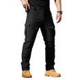 thumbnail image 2 of HKYNLAG Men's Tactical Cargo Pants Relaxed Fit Quick Dry Ripstop Waterproof Stretch Outdoor Hiking Pants with Multi Pockets Black XL, 2 of 8
