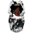 thumbnail image 1 of Vestido AZPSRT Afro Girls Magic de manga larga para mujer negro, 1 of 4