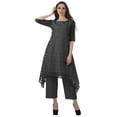 thumbnail image 2 of Moomaya Ensemble Kurti Asymétrique Imprimé pour Femme Grande Taille, Chanderi en Coton, 1 Unité, 2 of 6