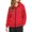 Red, variant on Unisex Kids Zip-Up Hoodie Trendy Contrast Zipper Hooded Sweatshirt Spring Fall Soft Hooded Jacket School Uniform Outerwear
