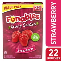 Funables Fruit Flavored Snacks, Strawberry, 0.8 oz, 22 Count