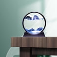 thumbnail image 4 of GUOOL Tableau de Sable en Mouvement Rond en Verre Affichage 3D en Mouvement Bleu 10 Pouces, 4 of 9