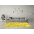 thumbnail image 3 of Ahgly Company Indoor Square Patchwork Yellow Transitional Area Rugs, 4' Square, 3 of 4