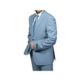 thumbnail image 3 of Mens DKNY 100% Wool Two Button Notch Lapel Slim fit Shark Texture 1393 Sky Blue, 3 of 11