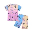 thumbnail image 2 of WIBACKER Girls Pajamas Set for Kids 3D Zebra Girl Printed Sleepwear 3-8 Years 2 PCS Short Sleeve Top and Shorts Toddler Girls Pjs, 2 of 7